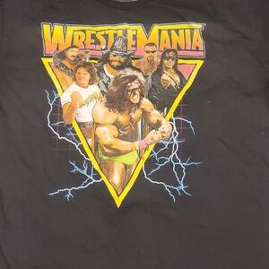 WrestleMania Black Graphic T-Shirt XL